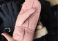 Smooth Surface Winter Warmest Sheepskin Gloves Double Face Pink  L Size supplier