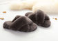 Anti Slip Leather Indoor Sheep Wool Slippers Comfortable Practical For Indoor supplier
