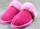 Customized Winter Sheep Wool Slippers For High Class Apartments / Hotels supplier