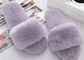 Open Toe Durable Women Soft Fuzzy Slippers Breathable With Australia Sheepskin supplier