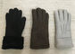 Luxurious Warmest Sheepskin Gloves / Black Leather Women's Sheepskin Mittens supplier