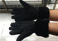 Handsewn Sueded Lamb Shearling Gloves , Black Mens Winter Mittens supplier