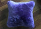 Pure Lambswool Decorative Lumbar Pillows , One Side Fur Sheepskin Car Seat Cushion  supplier