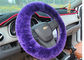Real Soft Purple Fur Steering Wheel Cover Comfortable Anti Slip For Hand Sweat supplier