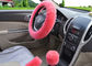 Dyed Black Sheepskin Steering Wheel Cover Hand Sewing for Car Decoration supplier