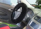 Natural / Dyed Color Sheepskin Steering Wheel Cover With Diameter 38cm supplier