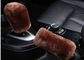 Autumn / Winter Beige Sheepskin Steering Wheel Cover With Australia Wool supplier