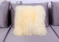Home Sofa Decorative Lambswool Seat Cushion Square Shape With Long Smooth Wool supplier