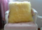 Shearling Sheepskin Lambswool Seat Cushion Double Sided For Bed / Sofa Decorative supplier