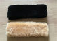 Black Real Australian Sheepskin Seat Belt Cover Comfortable Safety For Adults supplier