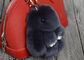 Colorful Real Fur Bunny Keychain In Stock , Furry Animal Keychain For Charm Bag supplier