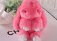 Luxury Colorful Fluffy Rabbit Keyring Portable For Handbag Charm Pendant supplier