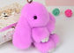 13-20cm Fluffy Bunny Keychain With 100% PP Cotton Filling / Real Rabbit Fur supplier