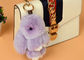Christmas Gift Lovely Rabbit Fur Keychain Cute With Bunny Animal Shape supplier