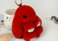 Rabbit Fluffy Keychain With Customized Color , 30g Bunny Rabbit Keyring supplier