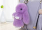 15cm Womens Bag Fluffy Rabbit Keychain With Soft Hand Feeling / Customized Color supplier
