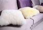 Long Wool Black Fur Throw Pillows , Fulffy Hair Medical Sheepskin Chair Pad No Filling supplier