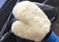 Household White Car Wash Hand Gloves , Lambswool Car Wash Mitt 26.5 X 21 Cm supplier