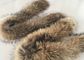 Brown Real Raccoon Fur Collar Trim Anti Shrink Warm For Women Winter Coat supplier