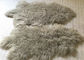 Tibetan Lamb Mongolian Fur Fabric For Throw Pillow Grey 60 * 90cm supplier