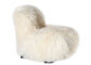 Long Curly Genuine Mongolian Lamb Fur Bench / Chair / Stool Seat Covers supplier