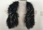 Handmade Black Real Raccon Fur Scarf , 80cm Length Fur Neck Warmer supplier