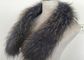 Handmade Black Real Raccon Fur Scarf , 80cm Length Fur Neck Warmer supplier