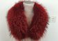 Natural Red Genuine Raccoon Fur Hood Trim , Ladies Fur Collar supplier