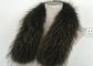 Natural Color Top Luxurious Raccoon Fur Collar Scarf Trim For Garment supplier