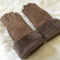 Bowie shearling-lined suede leather gloves double face fur lined leather gloves supplier