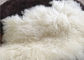 Long Hair Natural curly sheep wool Mongolian white fur Materiral for bed throw supplier