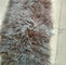 Real Long hair Sheepskin Genuine Mongolian lambswool curly sheep fur blanket supplier