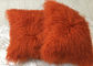 Long Mongolian sheepskin Pillow Two Toned Tibetan lamb fur cushion pillow cover supplier