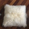 sheepskin curly wool pillow case mongolian wool pillow cover lambskin pillow supplier