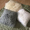Mongolian Fur Decorative Pillow Mongolian Lamb Fur Throw Pillow Pure Mongolian Throw Pillow supplier