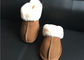 Women's Sheepskin Slippers Shoes Luxurious Sheepskin Closed Toe Slippers supplier