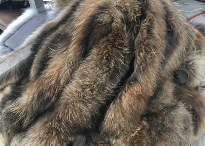 raccoon fur collar trim anti shrink warm for women winter coat